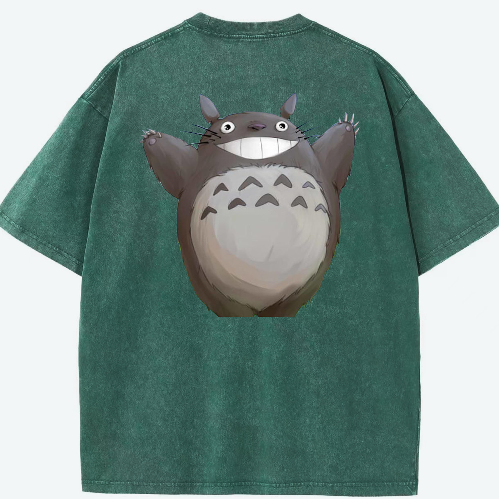 （画像用） となりのトトロ 草壁メイ 草壁サツキ My Neighbor Totoro Satsuki Kusakabe Mei Kusakabe 綿100% ヴィンテージ風 半袖Tシャツ（背面プリント）
